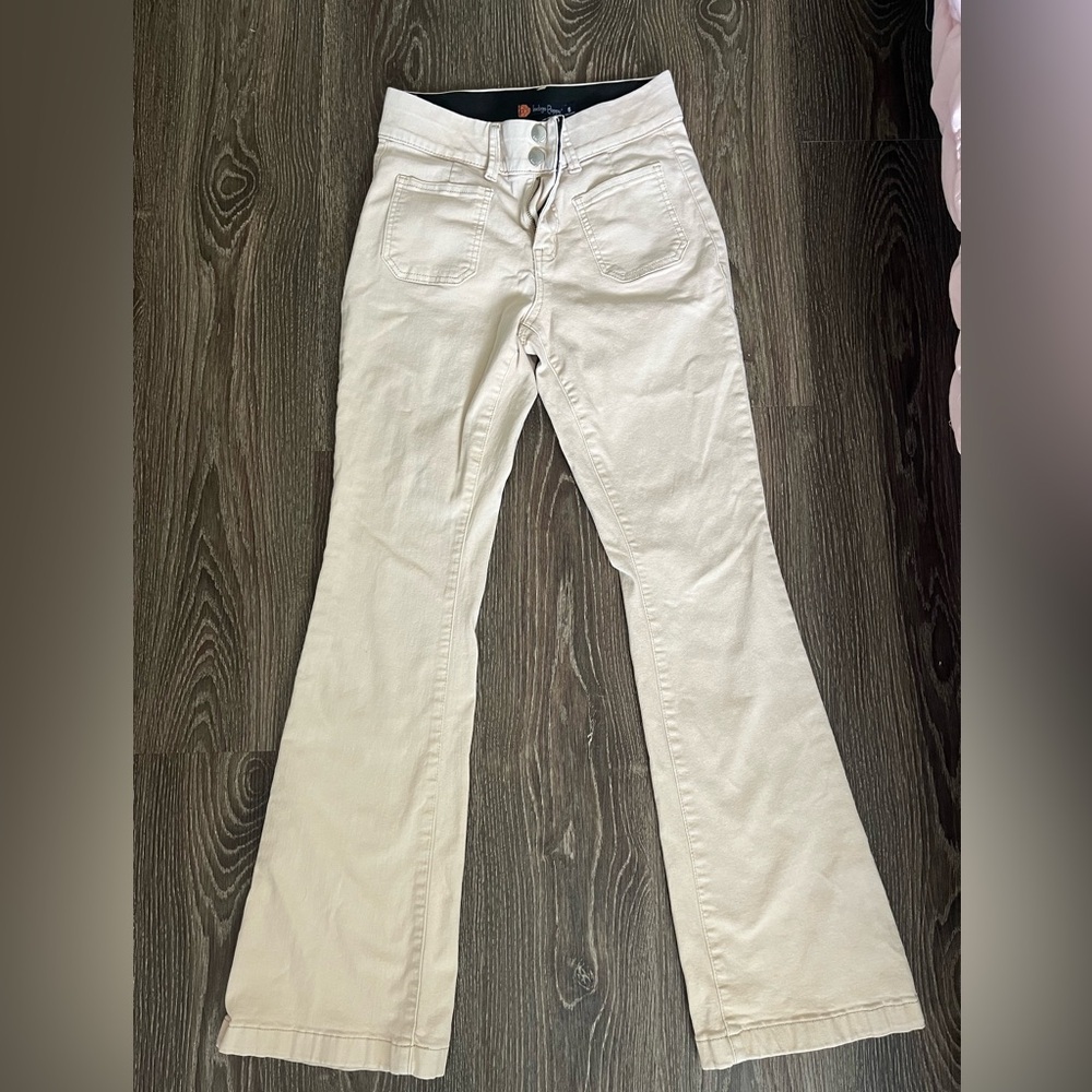 Stylish Cream Flare Pants